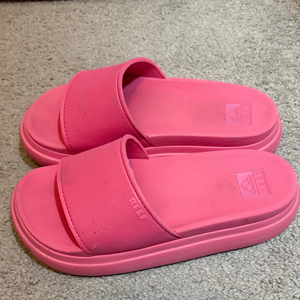 Reef Vibrant Pink Slide Sandals - Picture 2 of 5